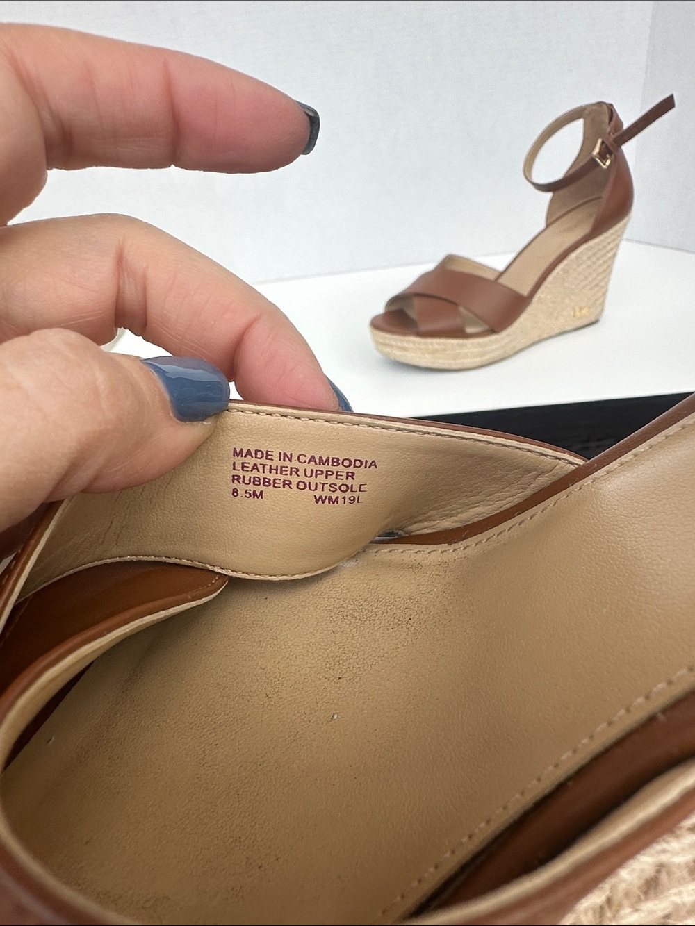 Michael Kors Brown Espadrille Wedge Sandals Like New - Picture 8 of 8